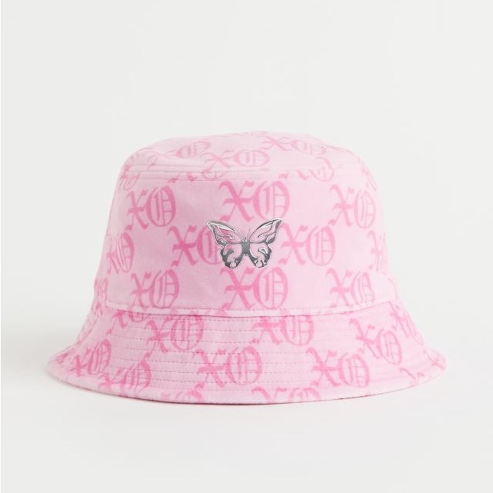 Patterned Pink Bucket Hat